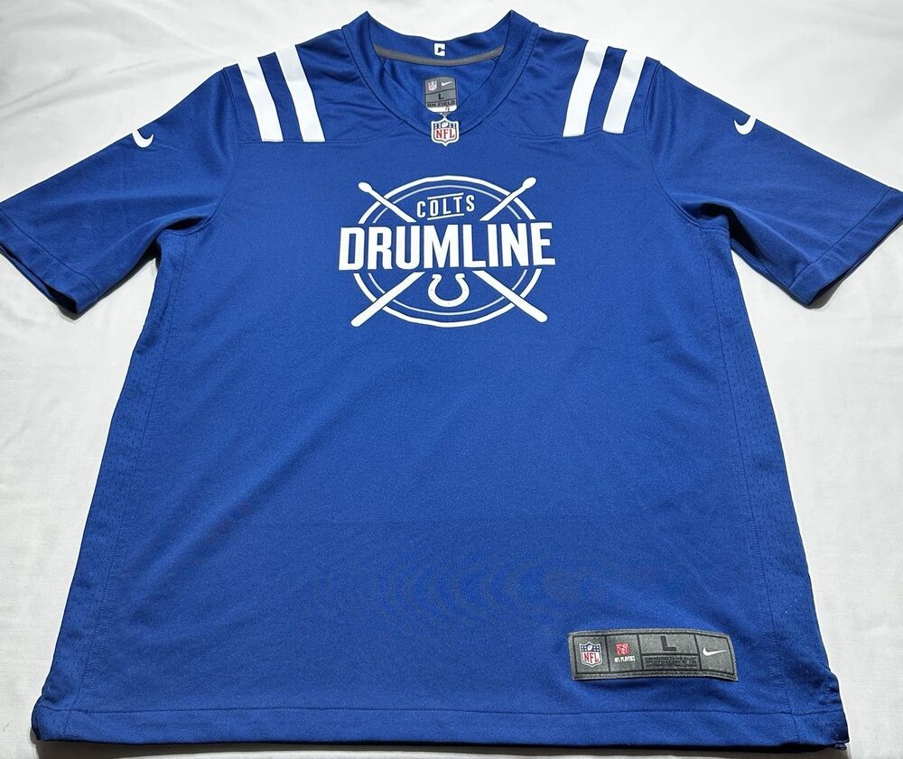 Indianapolis Colts Drumline Nike Men's NFL Game Jersey Large Blue 67NM Football